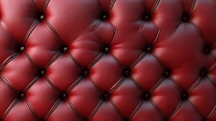 Red leather tufted upholstery texture