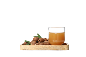 PNG, Tamarind juice in a glass, isolated on white background