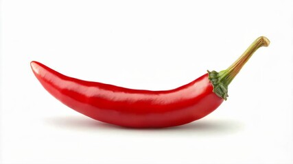 Rotating red chili pepper on white background in three sequential frames