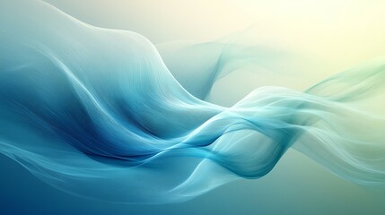 Serene Blue Wave Abstract: Flowing Teal and Turquoise Hues