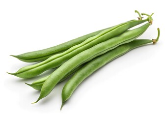 green beans isolated on white