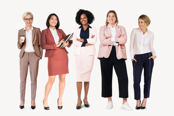Obraz premium Successful business women, isolated on off white