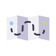 map location flat style