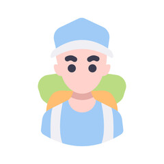 man camping flat style