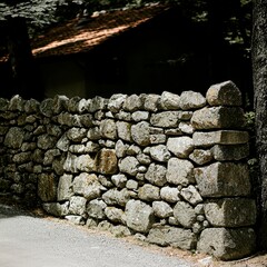 Rustic Stone Wall Countryside Nature Rural Texture Background Architecture Grey Sto