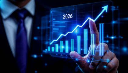 Businessman Holding Smartphone with Digital Bank Image