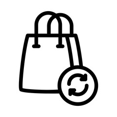 recycle bag outline style