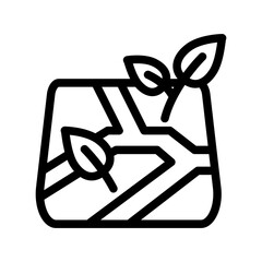 map eco outline style