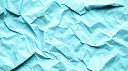 Fototapeta premium Abstract crumpled light blue paper