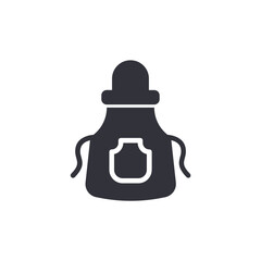 Apron solid icons, minimalist vector illustration ,simple transparent graphic element .Isolated on white background