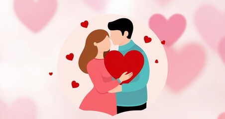 valentine couple ornament background