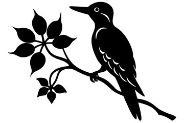 silhouette of a kingfisher bird