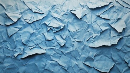 Fototapeta premium Textured blue crumpled paper background