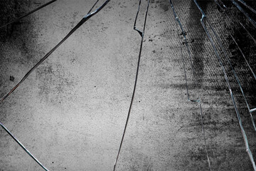 Grunge background with broken mirror effect