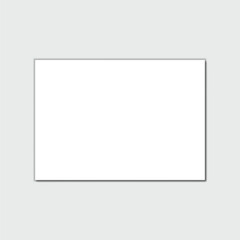 Empty white frame, simple frame on white space, black frame