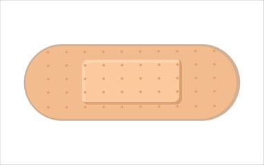 Illustration of an adhesive bandage with rounded edges on a white background
