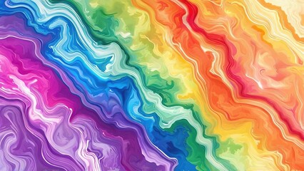 Fototapeta premium Rainbow swirl abstract art background, vibrant colors, dynamic design, ideal for website banners