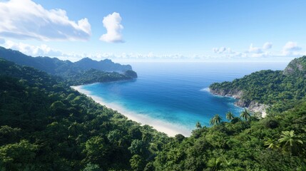 Obraz premium Secluded Tropical Beach Cove