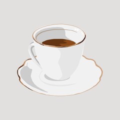 Espresso coffee clipart, beverage aesthetic