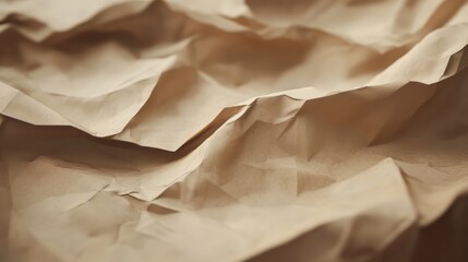 Obraz premium Textured Brown Crumpled Paper