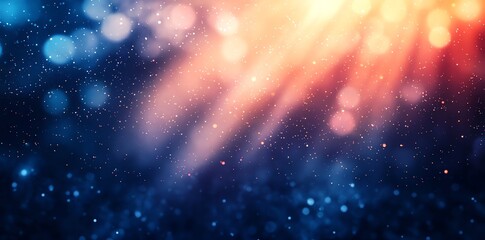 Celestial Dust: A Dreamy, Blue and Orange Abstract Art