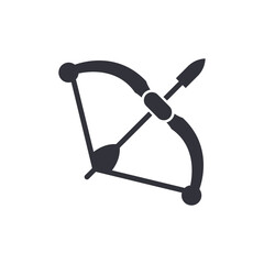 Archery bow icons, minimalist vector illustration ,simple transparent graphic element .Isolated on white background