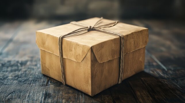 A rustic gift, simply tied.