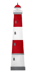 Watercolor lighthouse png sticker, transparent background