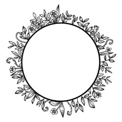 Botanical wreath png frame, vintage illustration, transparent background
