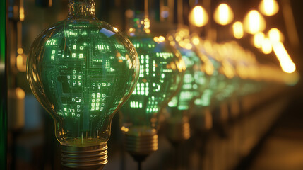 Futuristic Lightbulbs with Circuit Board DesignsFuturistic Lightbulbs with Circuit Board Designs