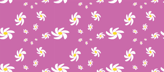 Daisy Pattern Printable. Modern Floral Print With White Flowers. Background for Trendy Fabrics, Wallpapers.