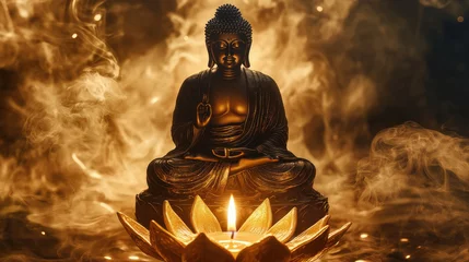  lord buddha on lotus flower © Niks Ads