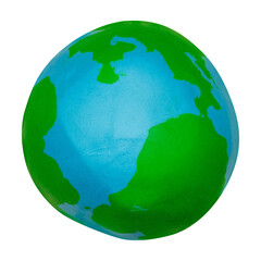 Earth png environment clay mockup plasticine clay DIY element