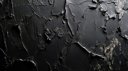 Fototapeta premium Grunge black paint texture. Abstract background. Close up.