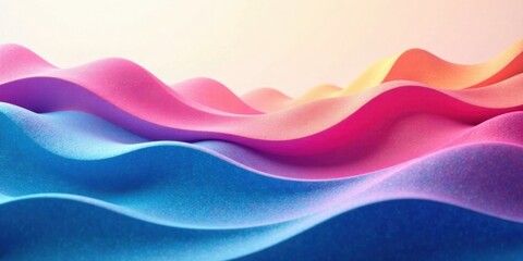 Obraz premium Abstract Colorful Wavy Landscape A Serene and Vibrant Textured Background for Design Projects