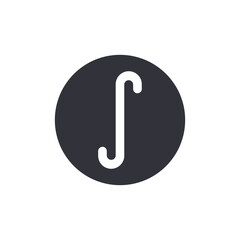 Math sin symbol solid icons, minimalist vector illustration ,simple transparent graphic element .Isolated on white background