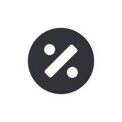 Percent solid icons, minimalist vector illustration ,simple transparent graphic element .Isolated on white background