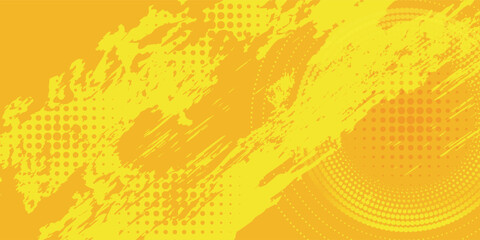 Dots halftone yellow and dark blue color pattern gradient grunge texture background.eps10