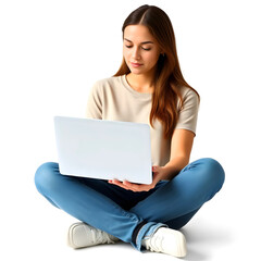Person with laptop,Woman with laptop