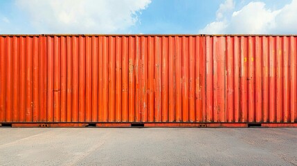 Fototapeta premium Stack of Cargo Containers at the docks for Logistic Import Export background