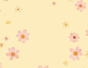 Obraz premium Pastel Pink and Yellow Flower Background Image