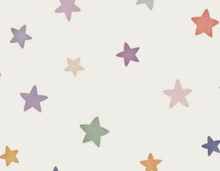 Pastel Star Pattern Seamless Design for Fabric and Wallpaper