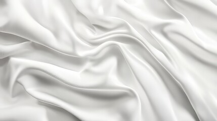 Naklejka premium Soft white fabric, elegant drape