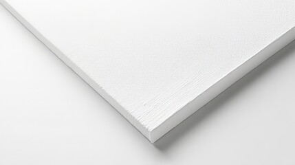Close-up of a white canvas edge