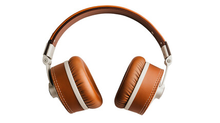 A vintage full size leather headphone
