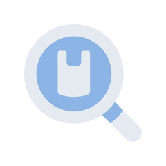 plastic bag magnifying glass flat style
