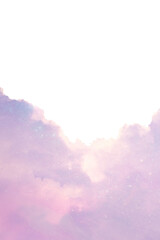 Glitter clouds png border, transparent background