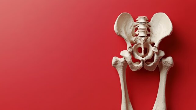 3d illustration of pelvis bones with the femur bones