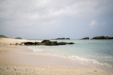 Empty seaside in spring at Aka Island, Zamami Village, Okinawa Prefecture, Japan
