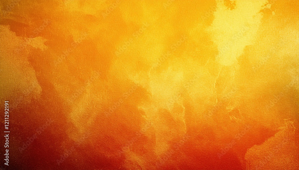 Poster warm textured gradient in fiery orange and yellow hues with subtle artistic brush strokes, ideal for